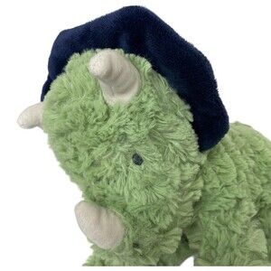 Carters Just One You Plush Dinosaur Triceratops Green Ribbed Stuffed Animal Toy